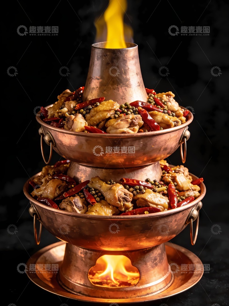 高清大图下载【趣麦麦图】牛蛙火锅美食