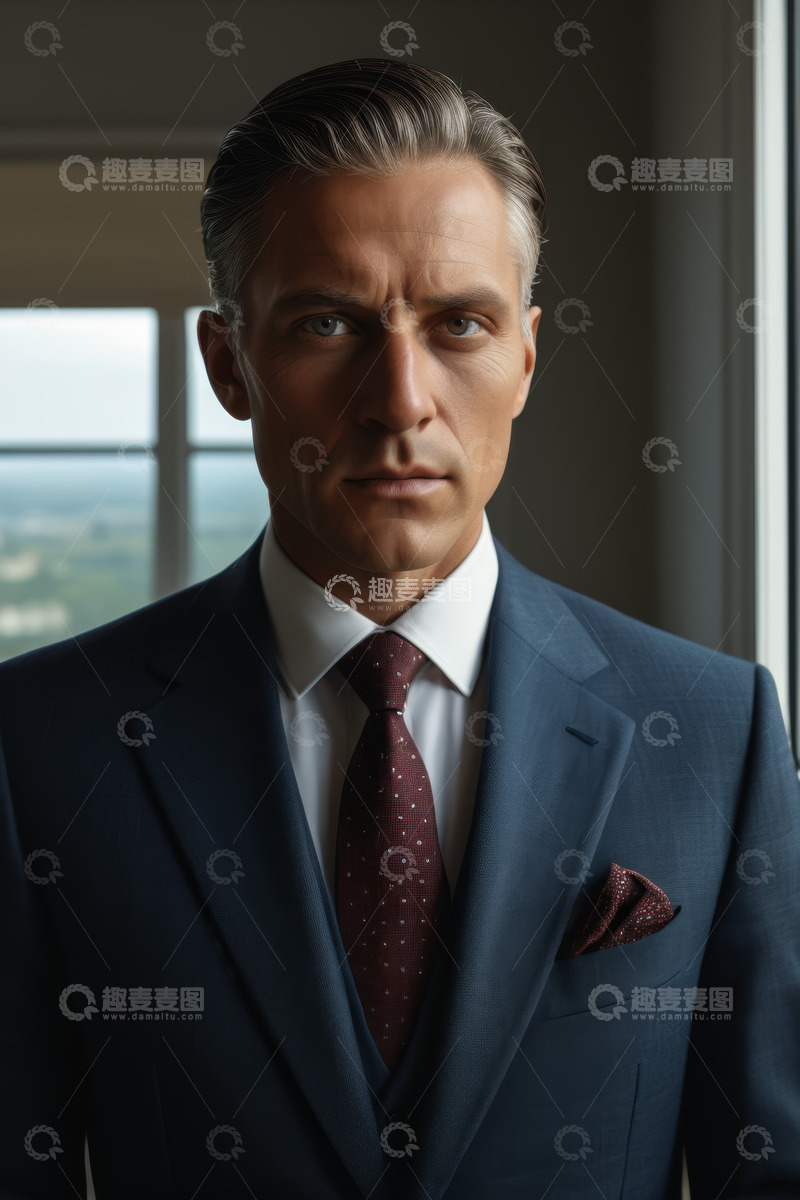 高清大图下载【趣麦麦图】西装革履成年男性肖像