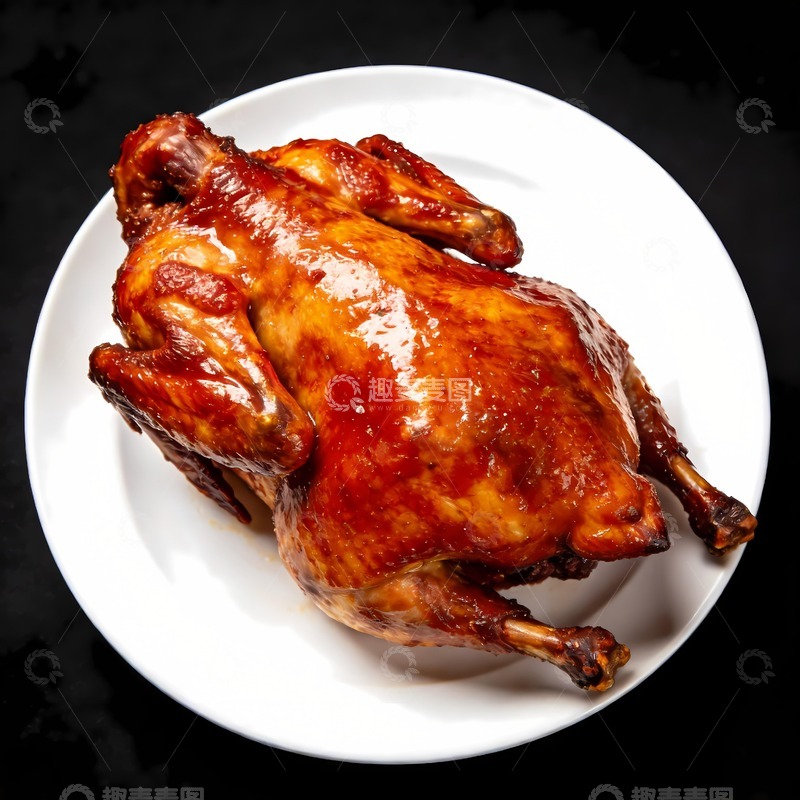 高清大图下载【趣麦麦图】一盘烤鸡图片