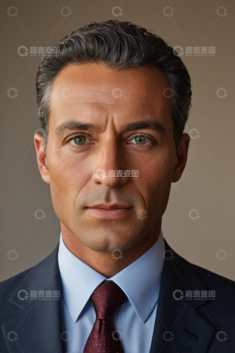 高清大图下载【趣麦麦图】商务男士正装肖像特写
