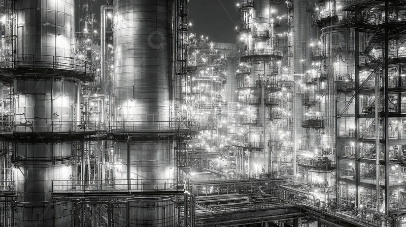 高清大图下载【趣麦麦图】工业厂区夜景