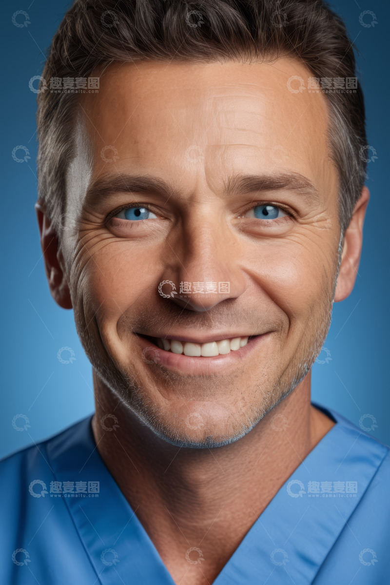 高清大图下载【趣麦麦图】微笑男医生半身特写