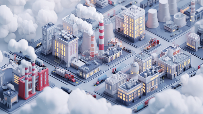 高清大图下载【趣麦麦图】未来工业城市模型