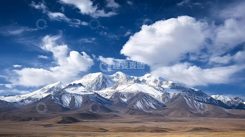 高清大图下载【趣麦麦图】雪山风光壮丽景色摄影图片