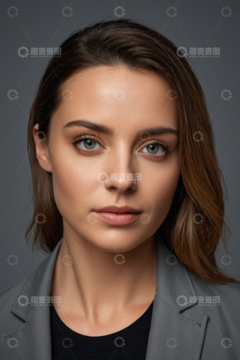 高清大图下载【趣麦麦图】职业女性面部特写