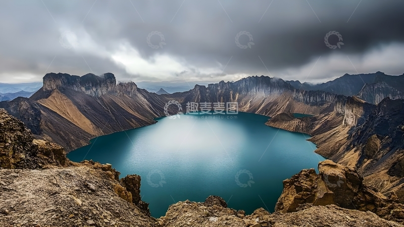 高清大图下载【趣麦麦图】壮丽火山湖风光摄影