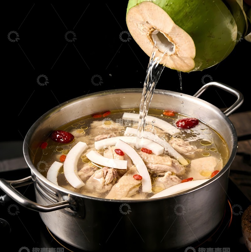高清大图下载【趣麦麦图】椰子鸡美食图片