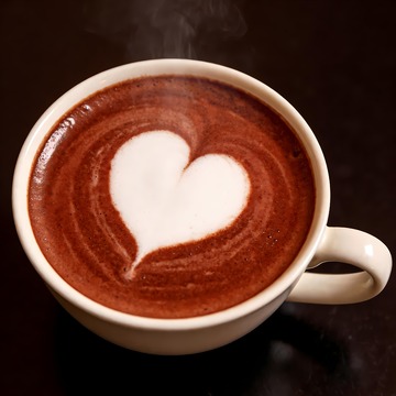 有心形图案的咖啡