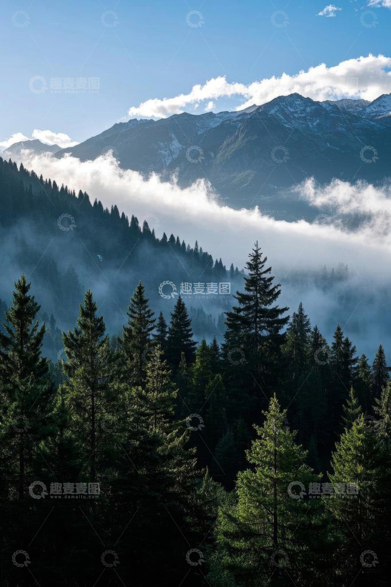 高清大图下载【趣麦麦图】山林云海自然风光