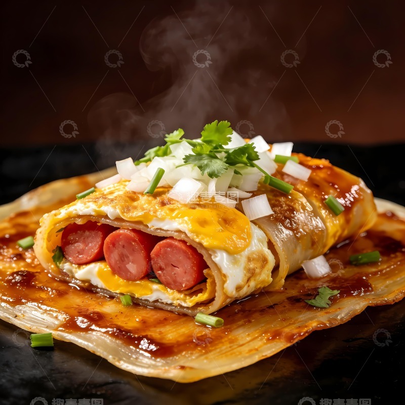 高清大图下载【趣麦麦图】一个正在现做的烤冷面