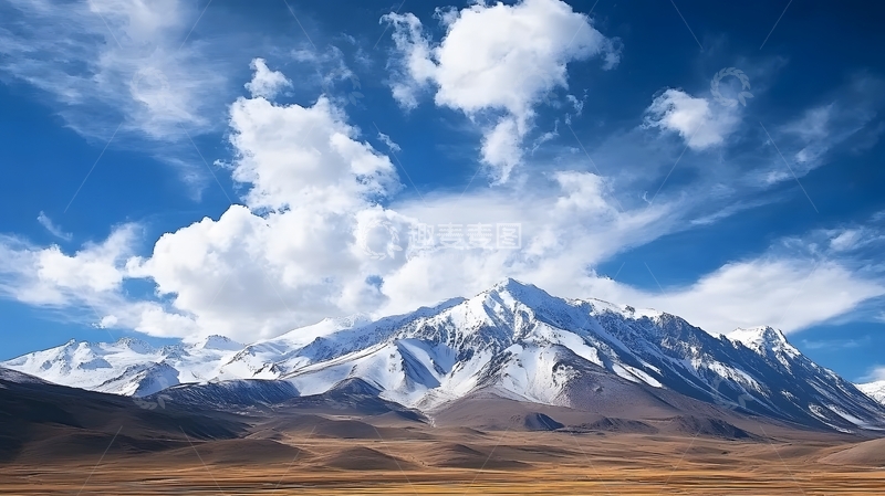 高清大图下载【趣麦麦图】雪山风光壮丽景色自然风光摄影图片
