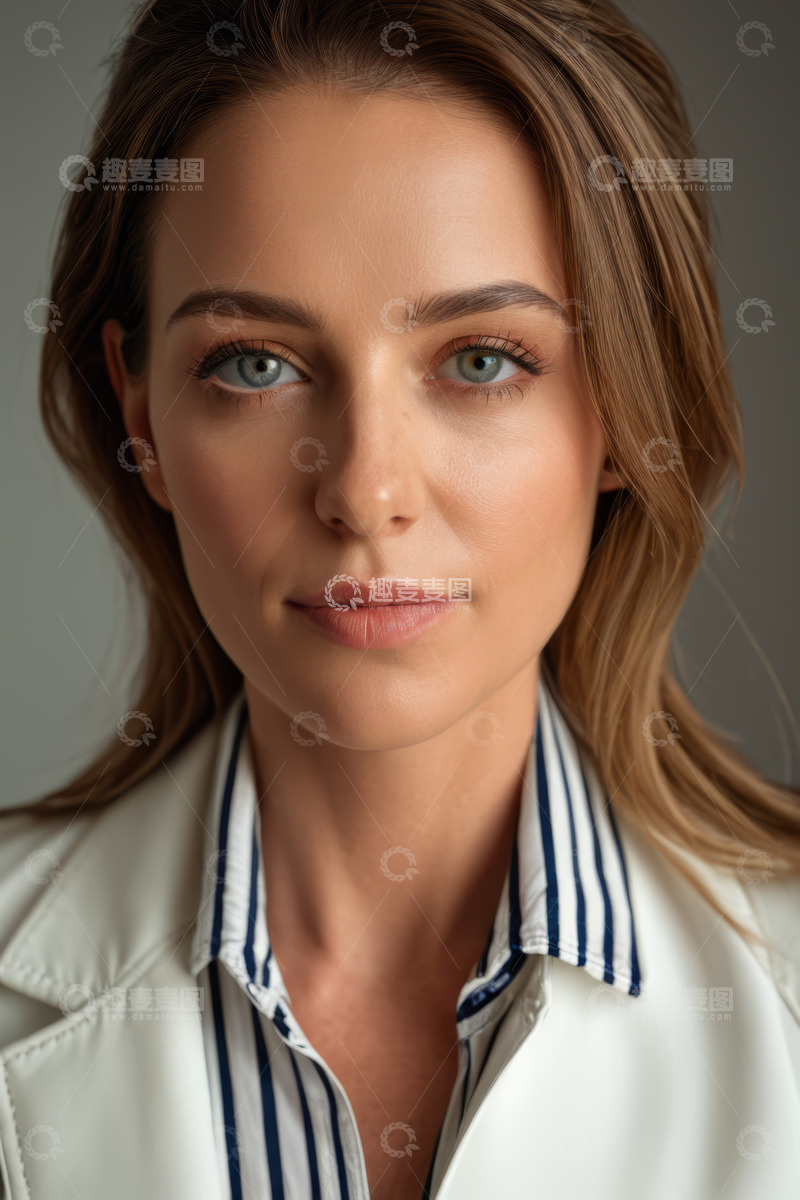 高清大图下载【趣麦麦图】年轻女性半身肖像