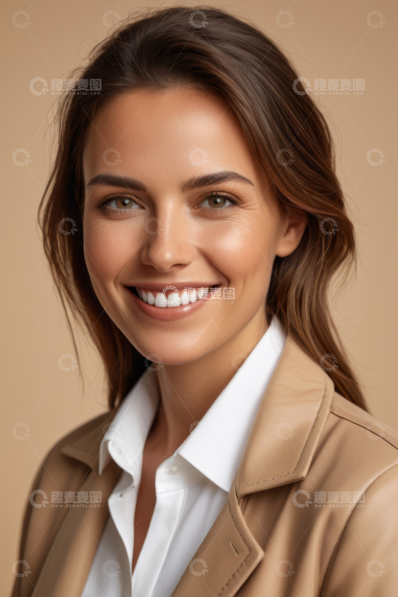 高清大图下载【趣麦麦图】微笑女性职业装肖像