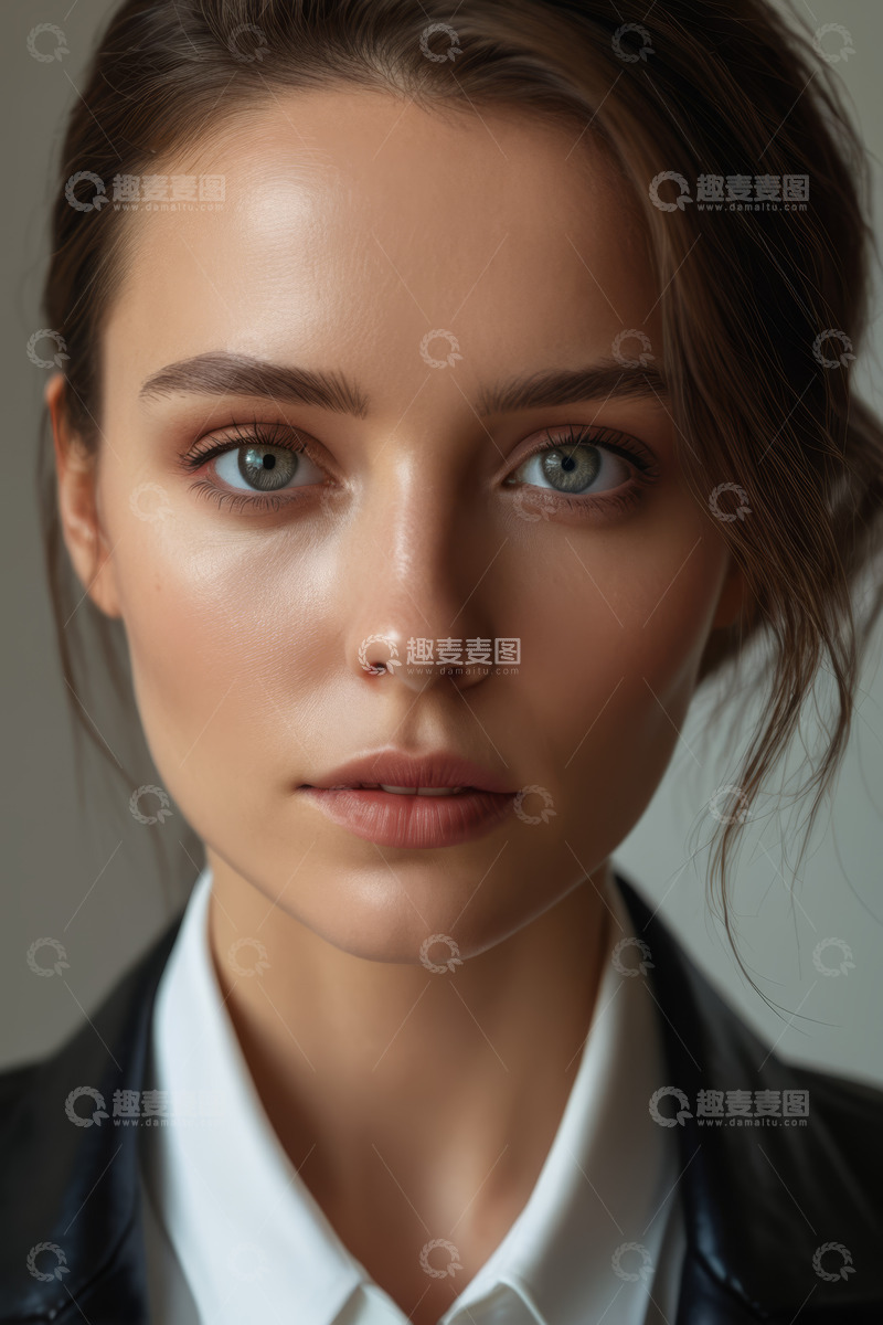 高清大图下载【趣麦麦图】年轻女子面部特写