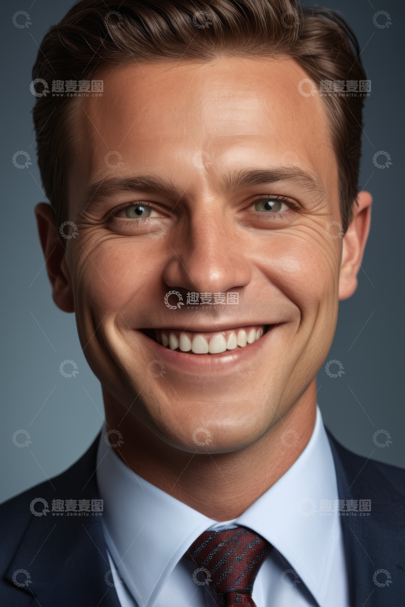 高清大图下载【趣麦麦图】微笑商务男士肖像