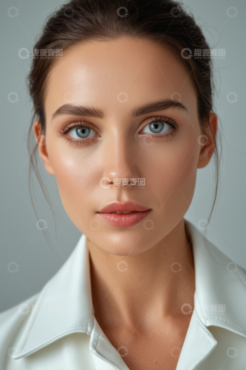 高清大图下载【趣麦麦图】年轻女子半身肖像特写