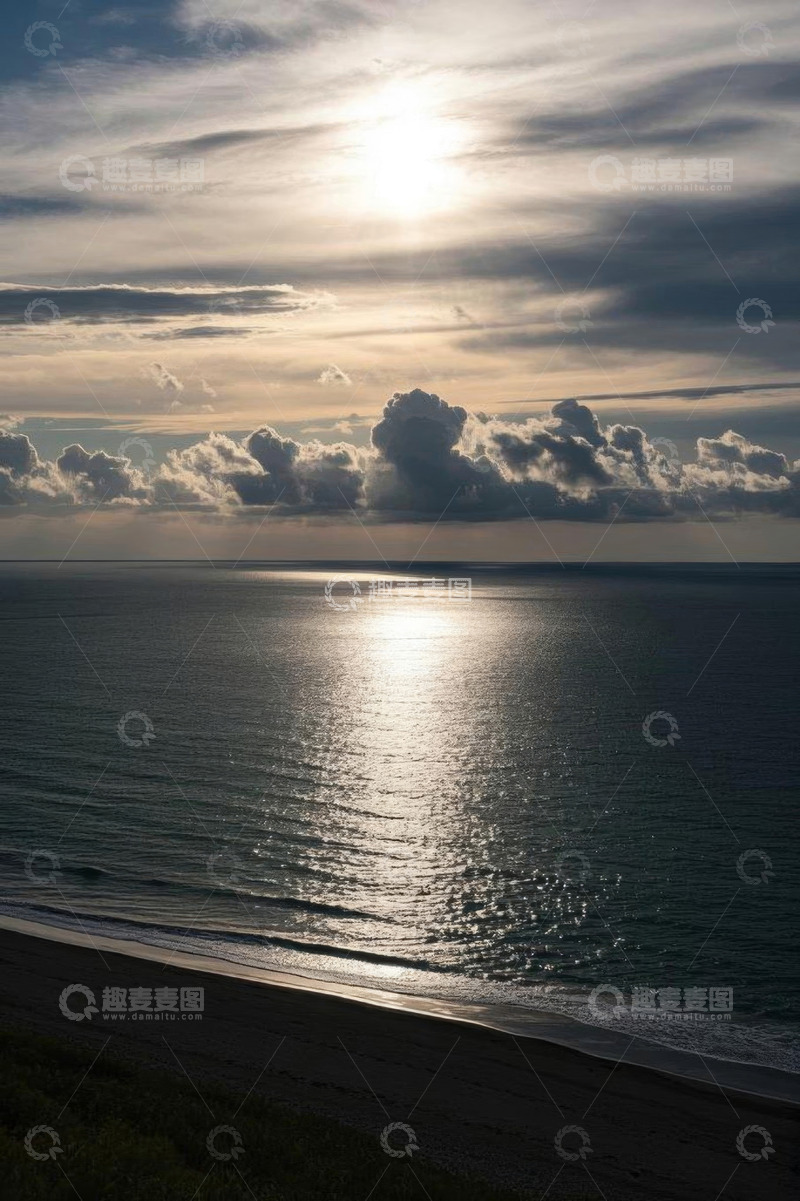 高清大图下载【趣麦麦图】海边日落时分海景