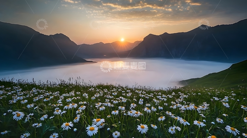 高清大图下载【趣麦麦图】山水湖花日出风光摄影