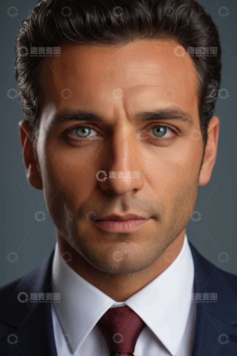 高清大图下载【趣麦麦图】西装男士正面肖像