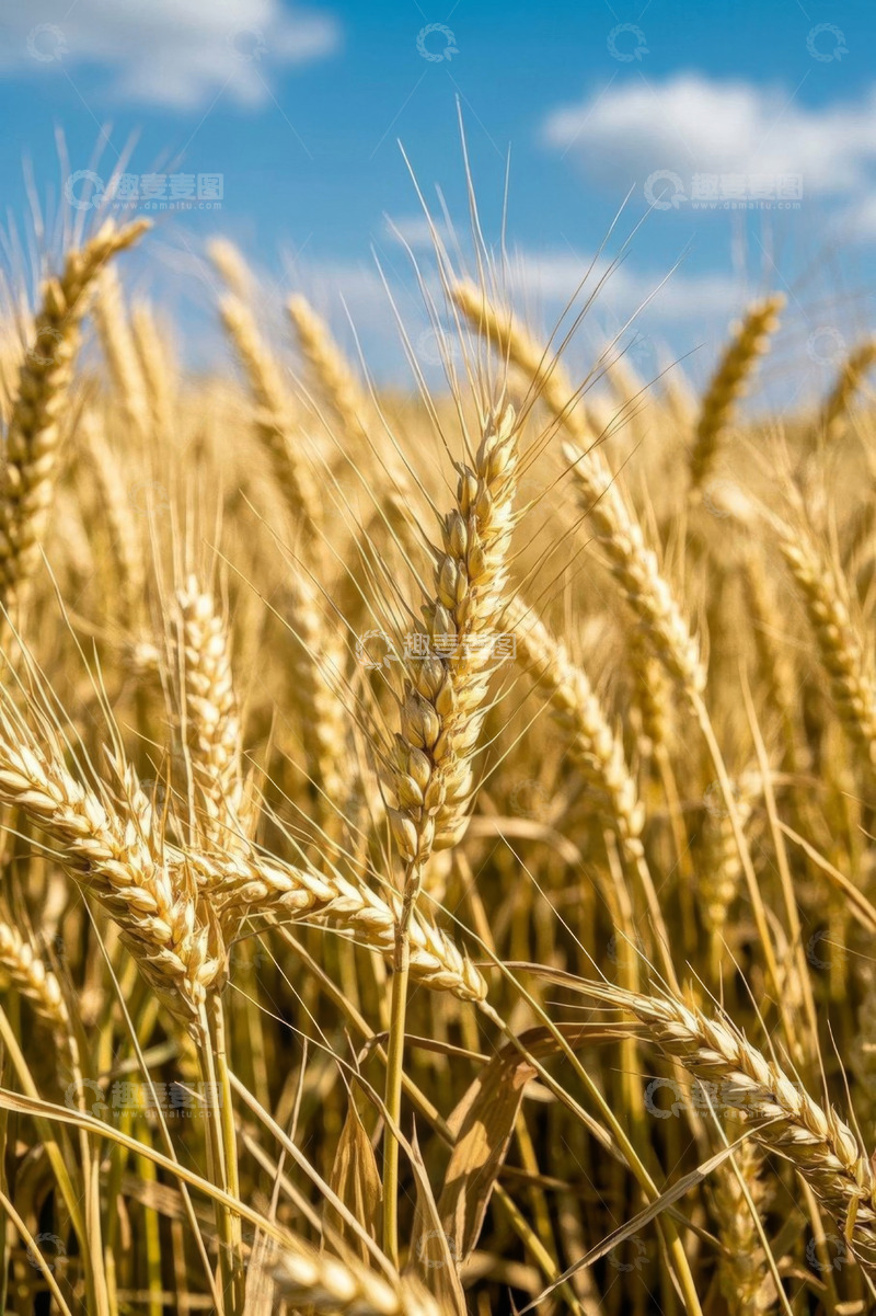高清大图下载【趣麦麦图】成熟小麦田园景象