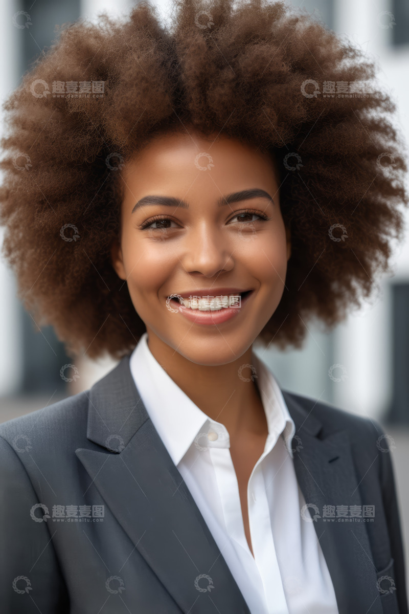 高清大图下载【趣麦麦图】微笑的职业女性肖像