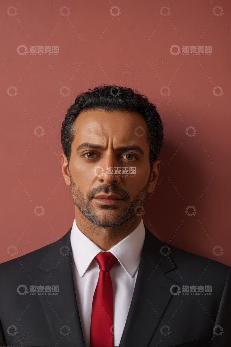 高清大图下载【趣麦麦图】身着西装的男士正面肖像