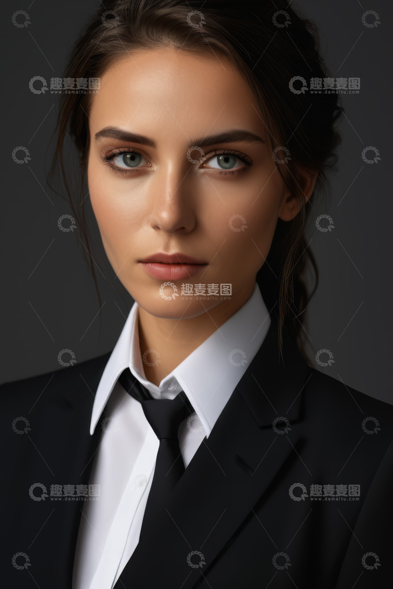 高清大图下载【趣麦麦图】职业装女性肖像特写