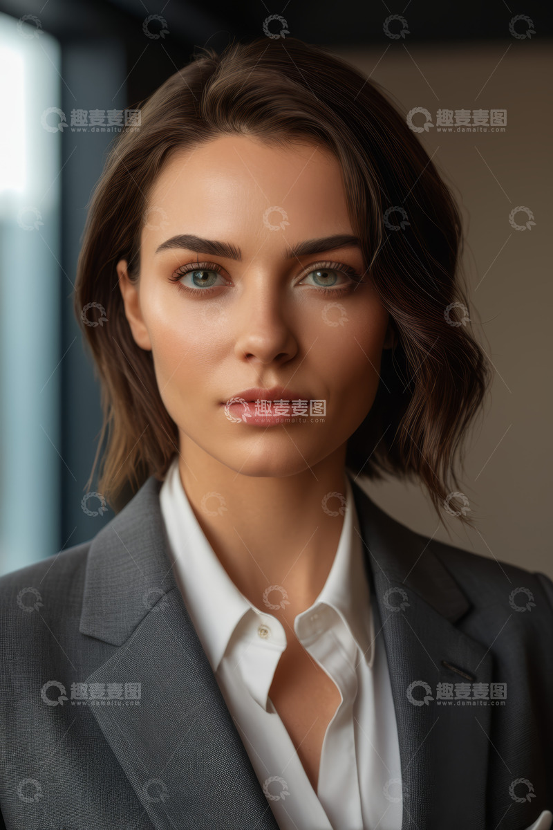 高清大图下载【趣麦麦图】职业女性半身肖像特写