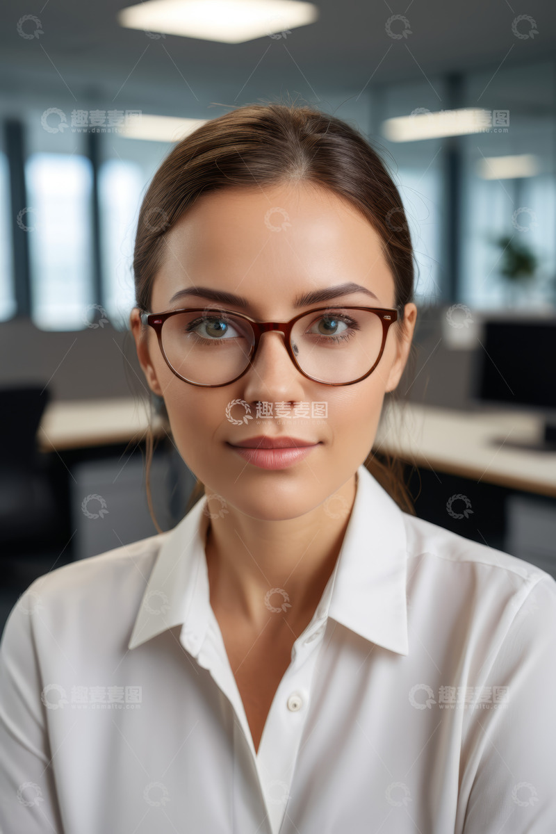 高清大图下载【趣麦麦图】办公室内职业女性肖像