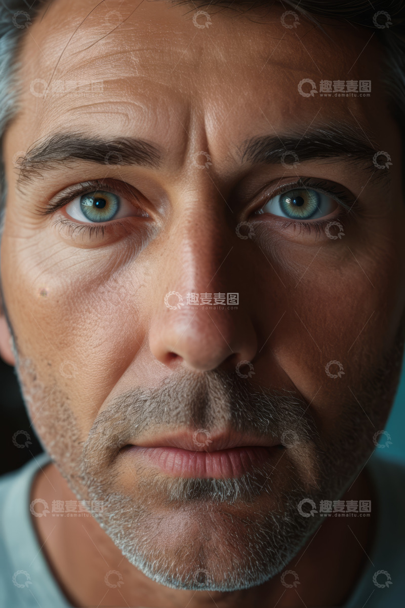 高清大图下载【趣麦麦图】中年男性面部特写