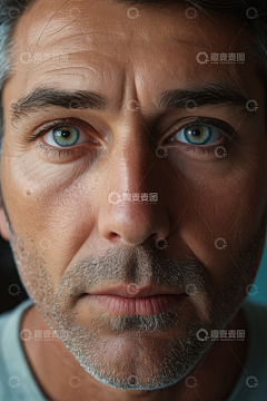 中年男性面部特写