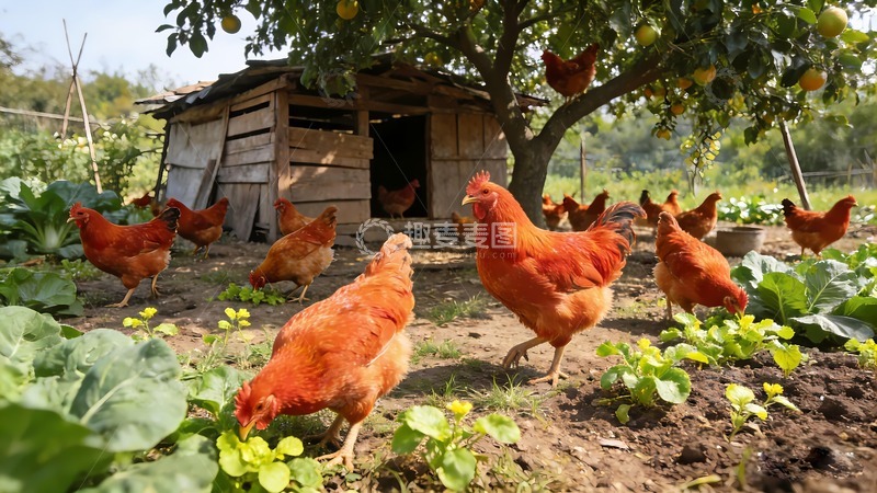 高清大图下载【趣麦麦图】土鸡散养鸡摄影