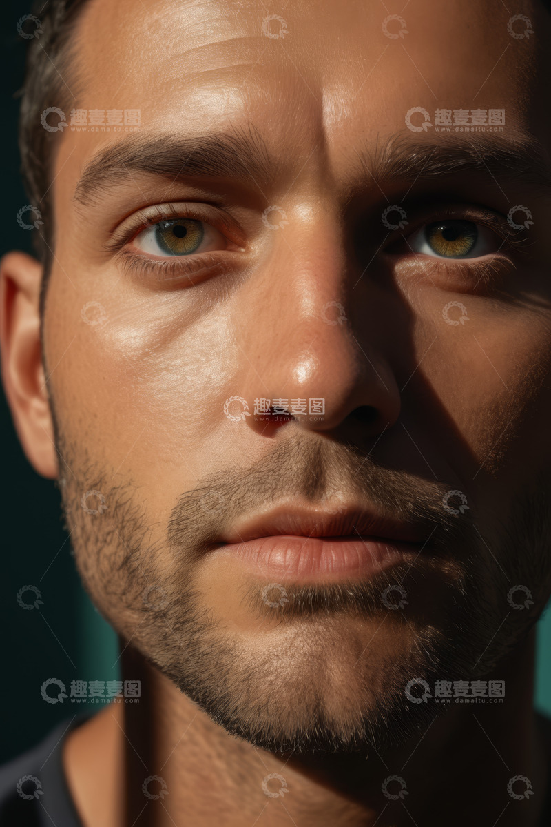 高清大图下载【趣麦麦图】男性面部特写