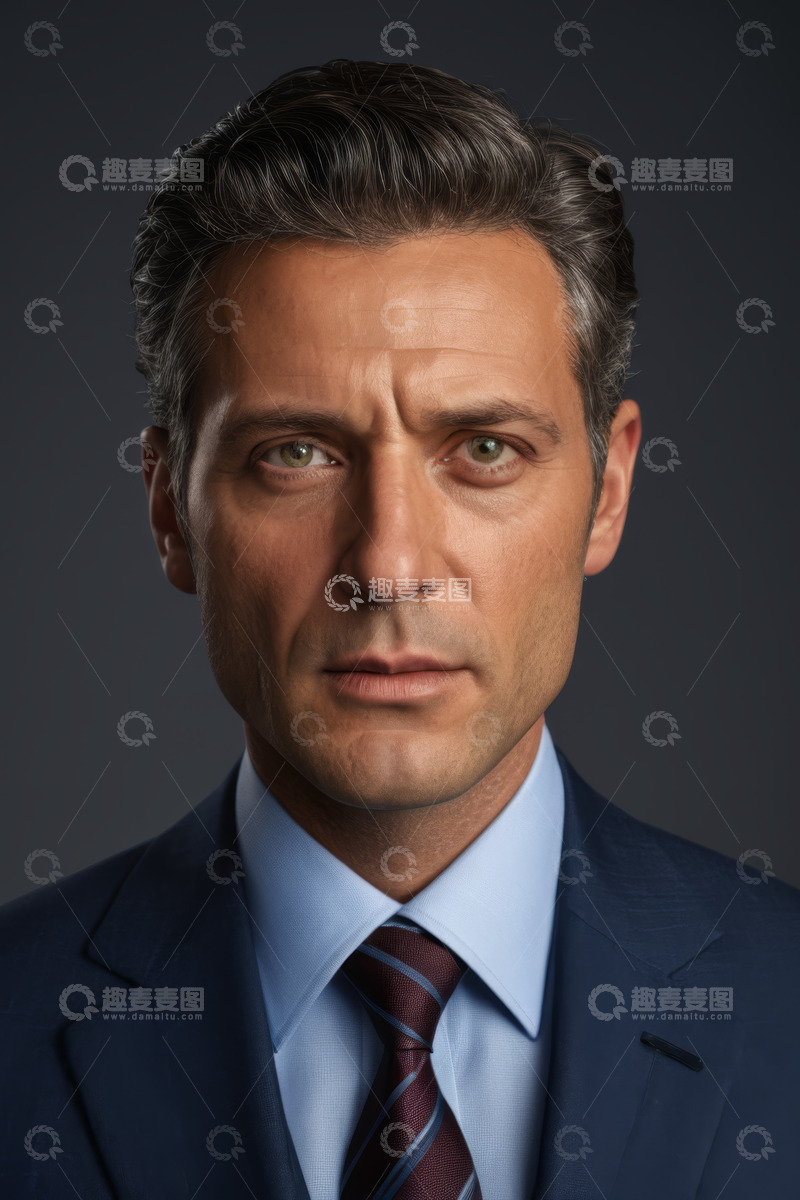 高清大图下载【趣麦麦图】西装男士严肃肖像