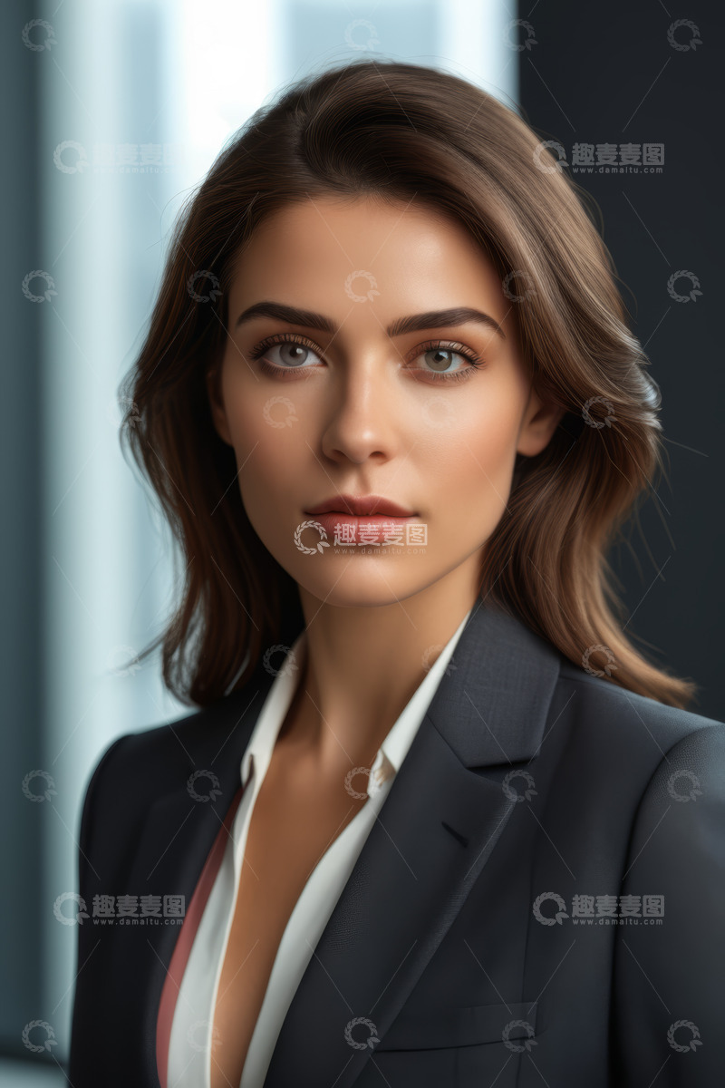 高清大图下载【趣麦麦图】职业装女性近景特写