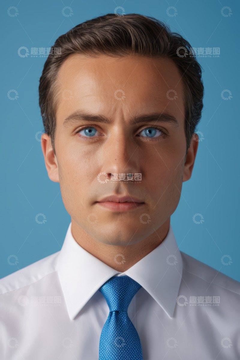 高清大图下载【趣麦麦图】商务男士正面肖像