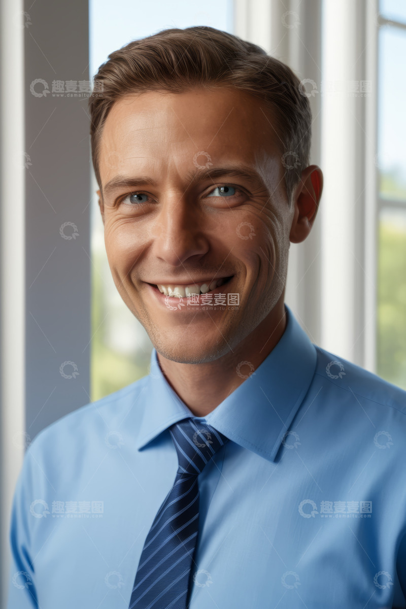 高清大图下载【趣麦麦图】商务男士微笑肖像