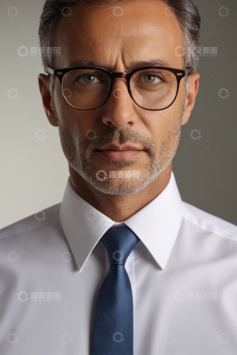 高清大图下载【趣麦麦图】商务男士正装肖像特写