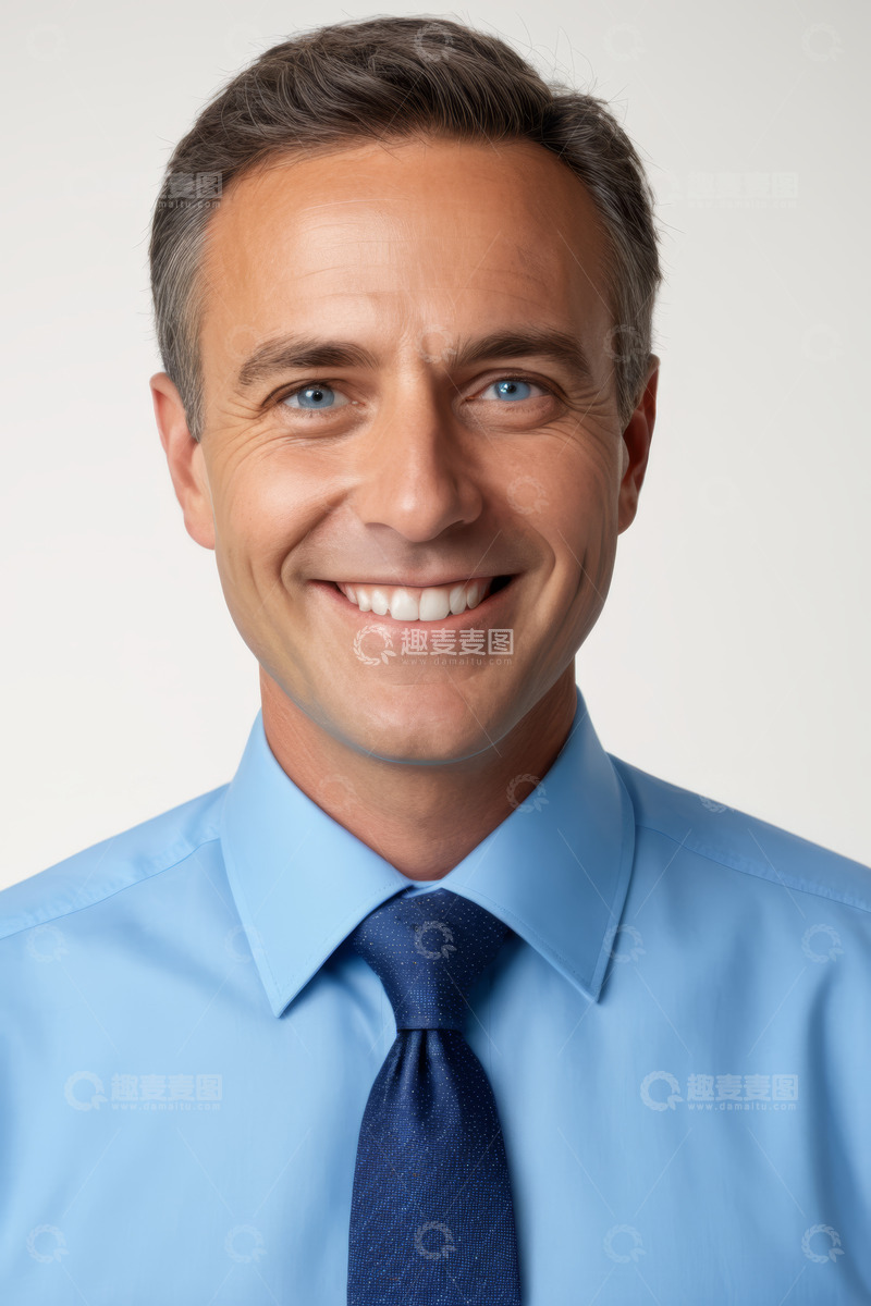 高清大图下载【趣麦麦图】商务男士微笑肖像