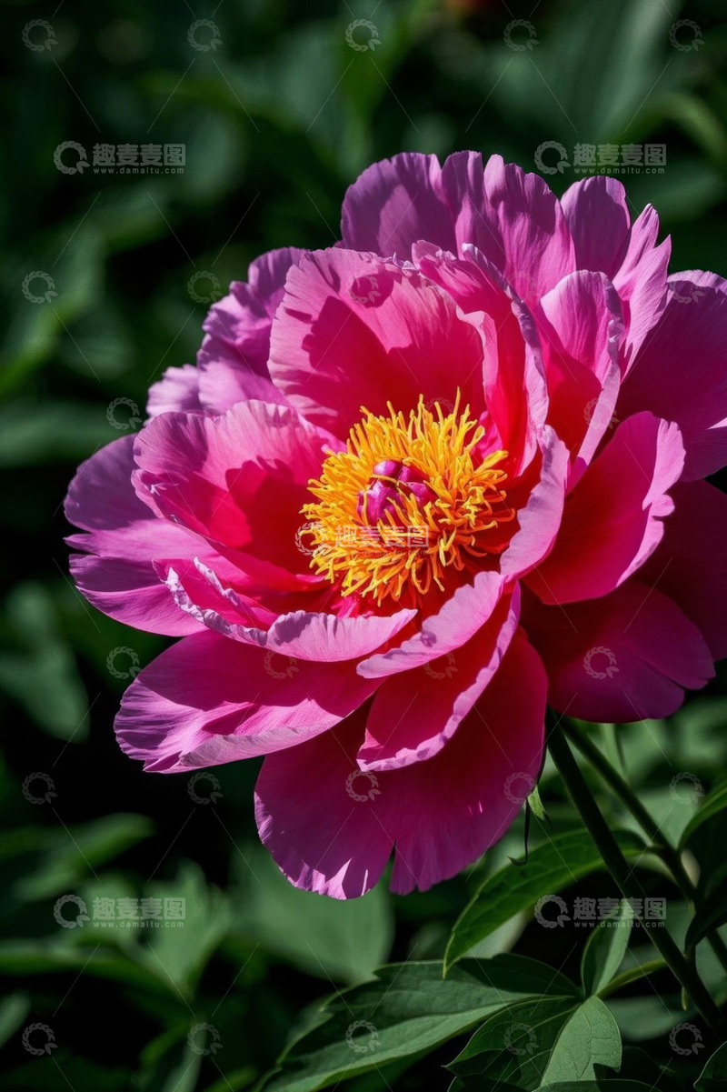 高清大图下载【趣麦麦图】盛开的粉色牡丹花特写