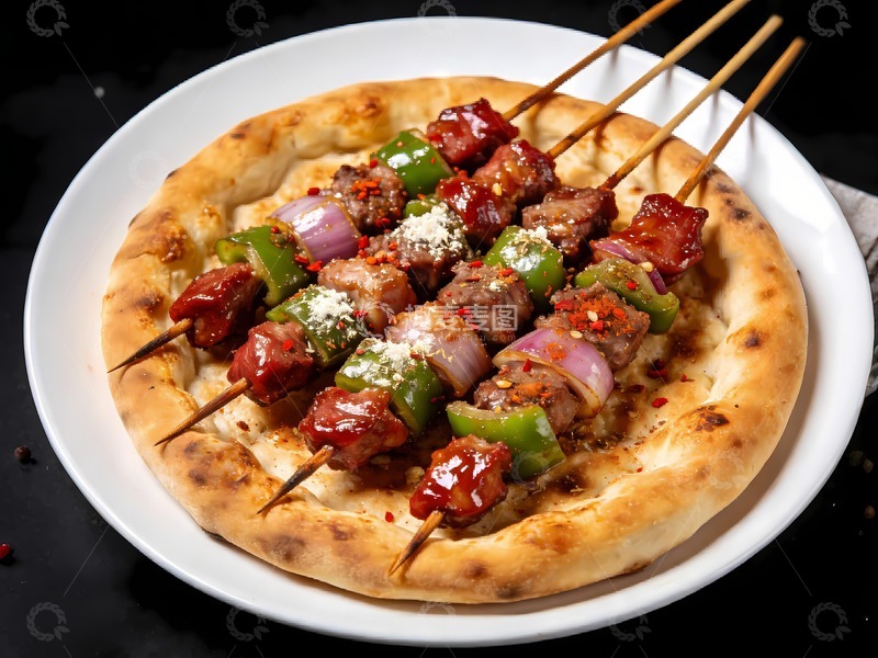 高清大图下载【趣麦麦图】新疆小吃馕坑肉