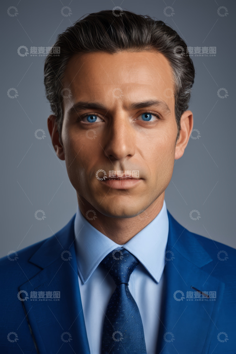 高清大图下载【趣麦麦图】身着西装的商务男士肖像