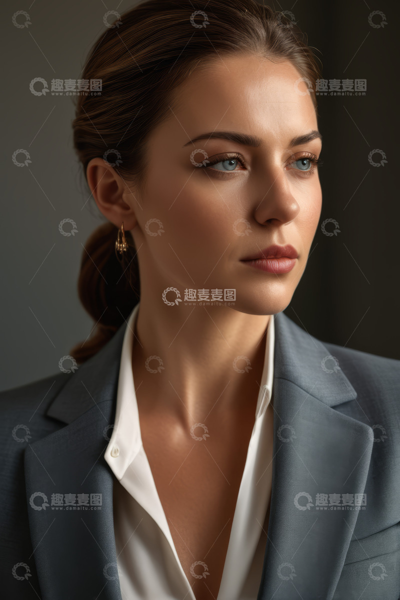 高清大图下载【趣麦麦图】职业女性半身肖像特写