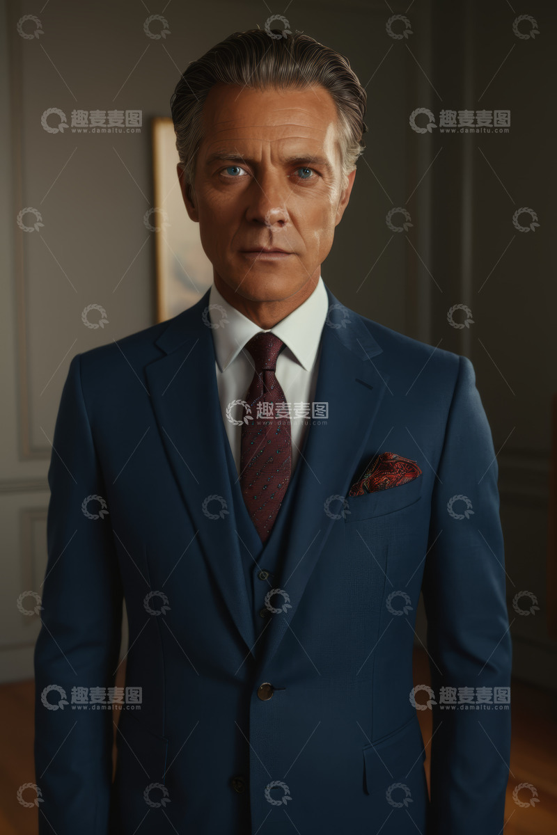 高清大图下载【趣麦麦图】身着西装的成熟男士正装照
