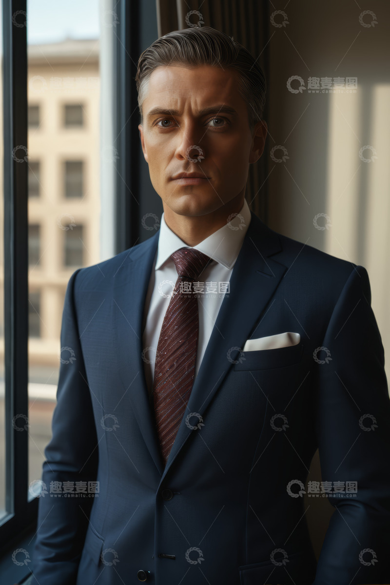 高清大图下载【趣麦麦图】身着西装的商务男士人像