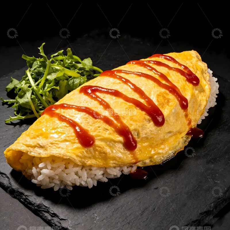 高清大图下载【趣麦麦图】韩式蛋包饭图片