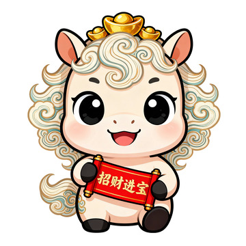 可爱羊卡通招财进宝