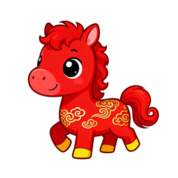 2026卡通小马插画