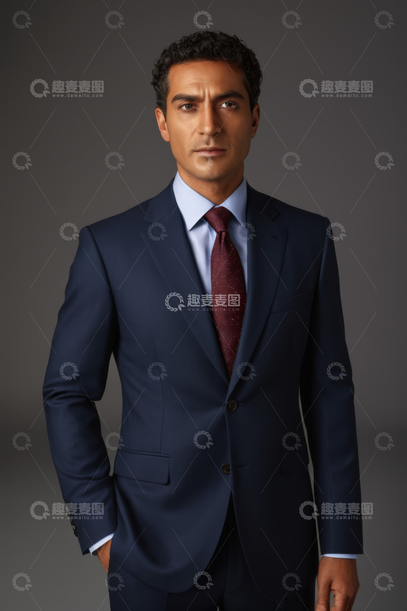 高清大图下载【趣麦麦图】穿着西装的商务男士肖像