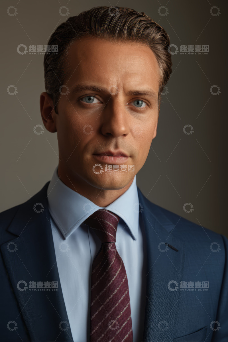 高清大图下载【趣麦麦图】西装男士正面肖像